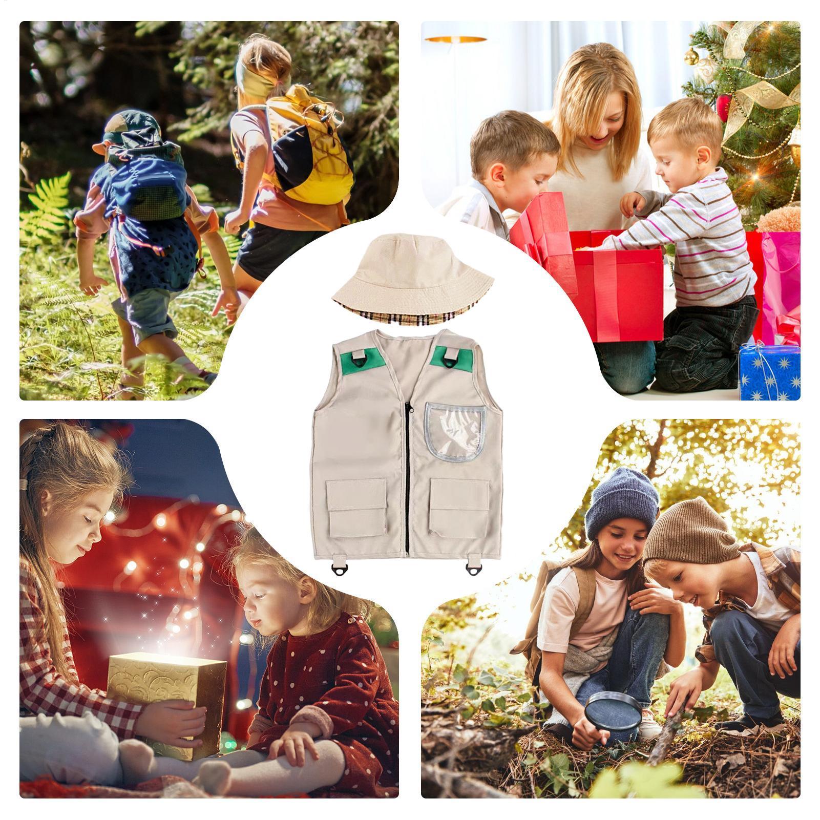 Outdoor Adventure Activities For Kids - Kids Explorer Vest and Hat Costume