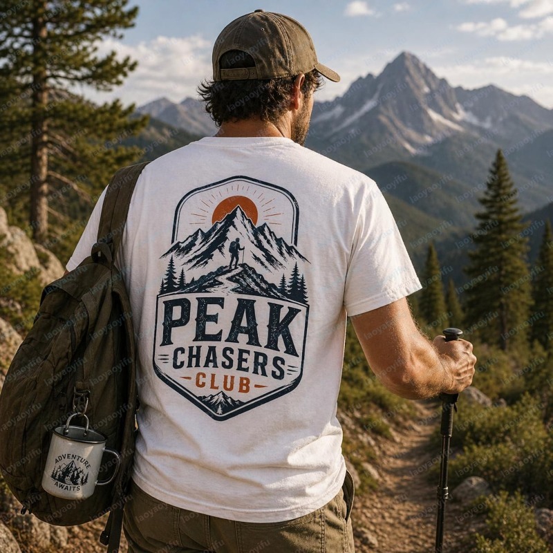 Outdoor Adventure Club - Peak Chasers Club Tshirt Fashion Hiking