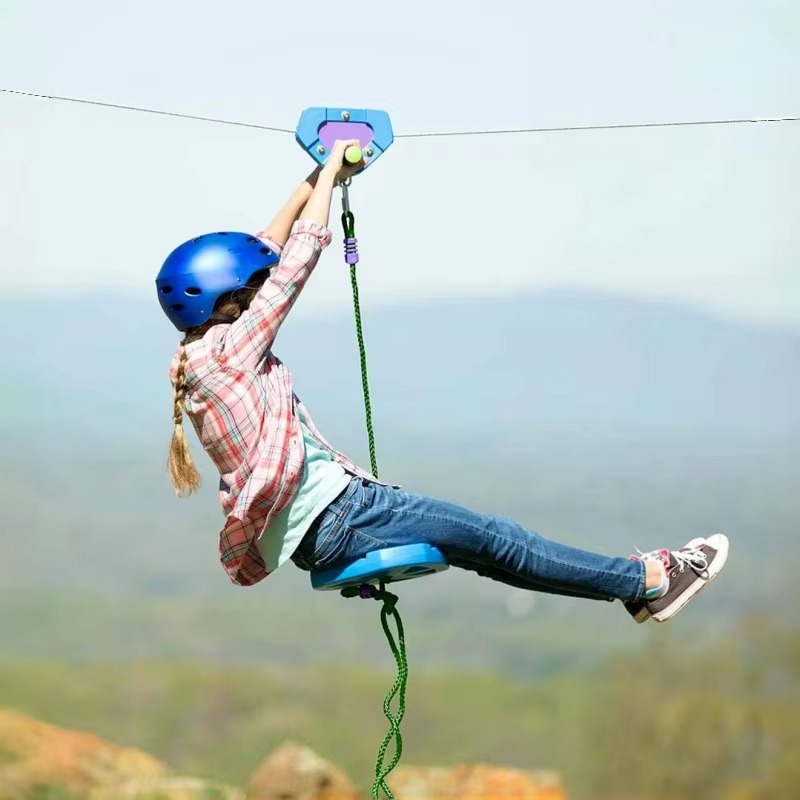 Outdoor Adventure Ziplines & Waterfall - Zipline Game Set Outdoor zipline with