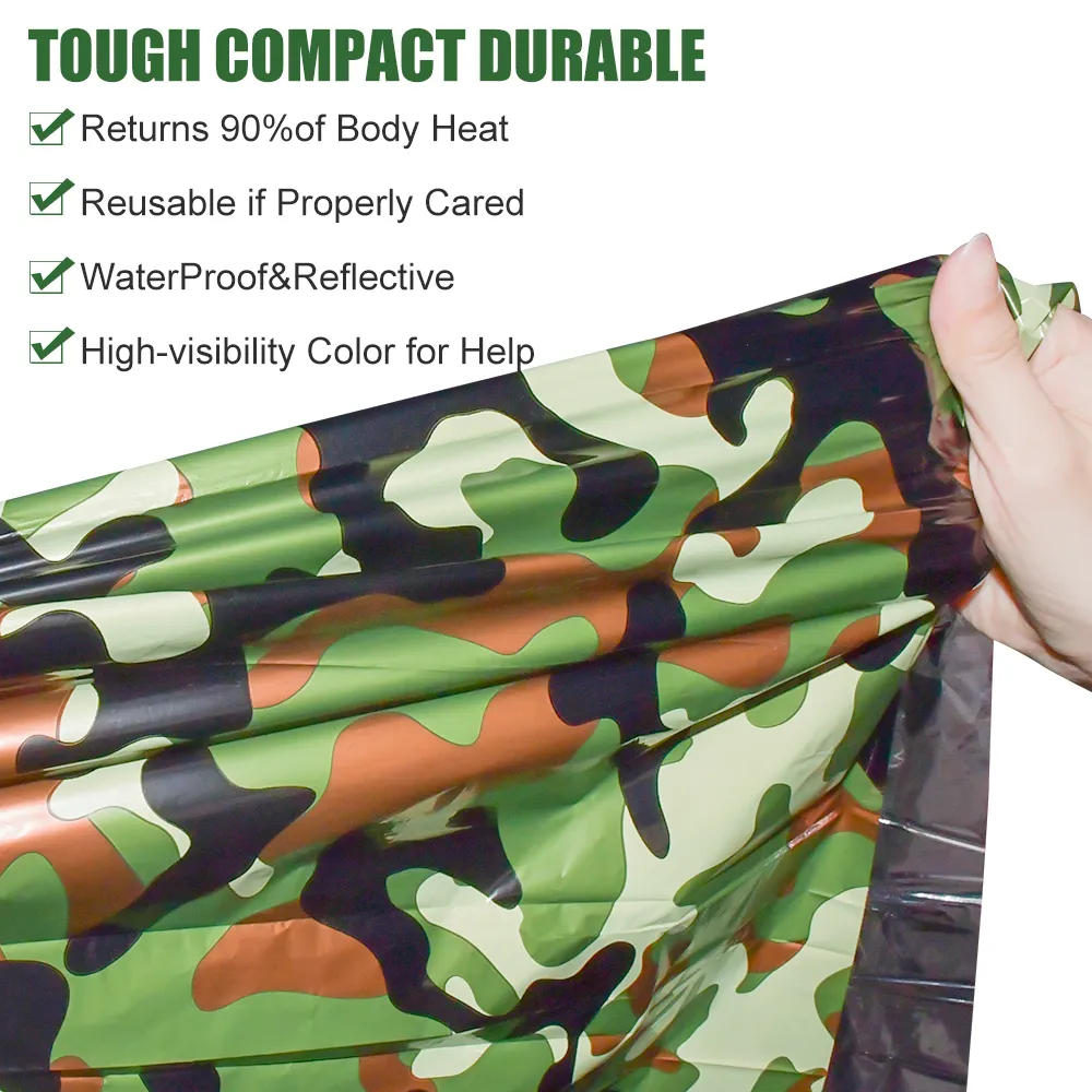 PE Emergency Sleeping Bag Camo - Outdoor Adventure Kit 评论和价格
