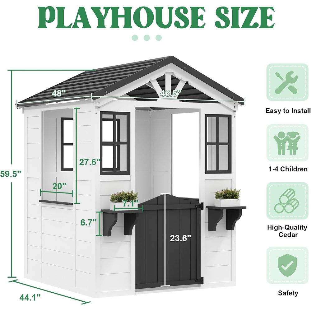 GarveeLie CeWooden Kids Playho - Outdoor Adventure For Toddlers 评论和价格