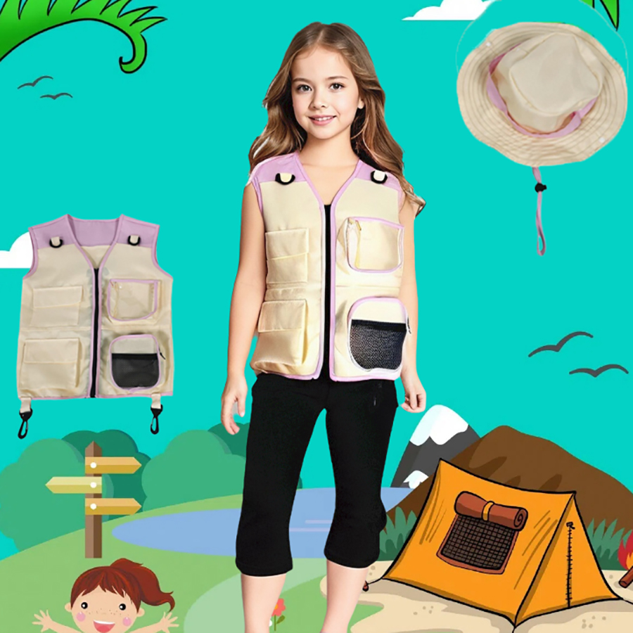 Children Explorer Vest Hat Sui - Outdoor Adventure Activities For Kids 评论和价格