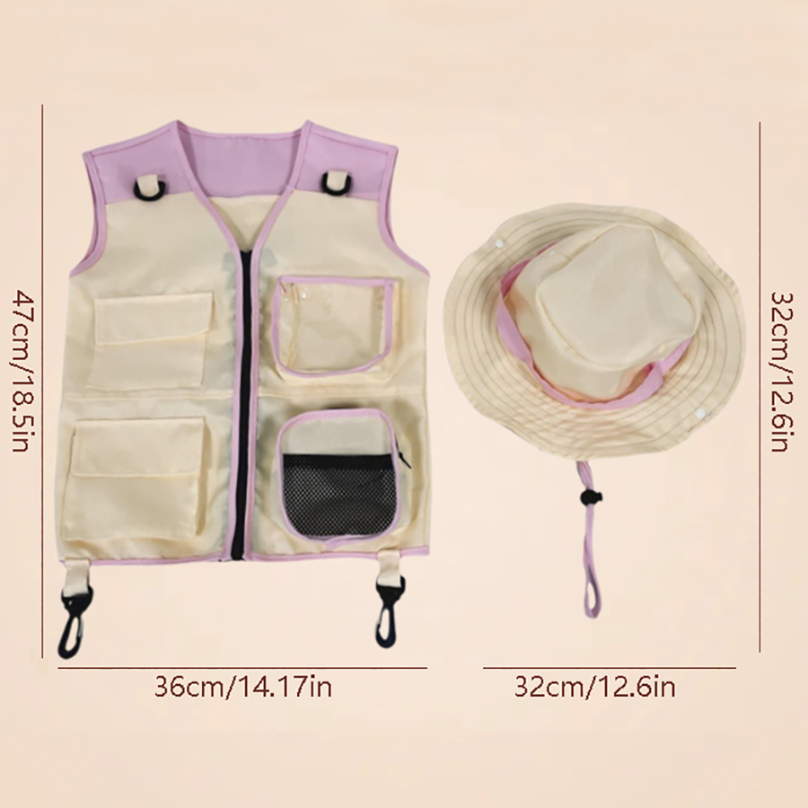 Children Explorer Vest Hat Sui - Outdoor Adventure Activities For Kids 评论和价格