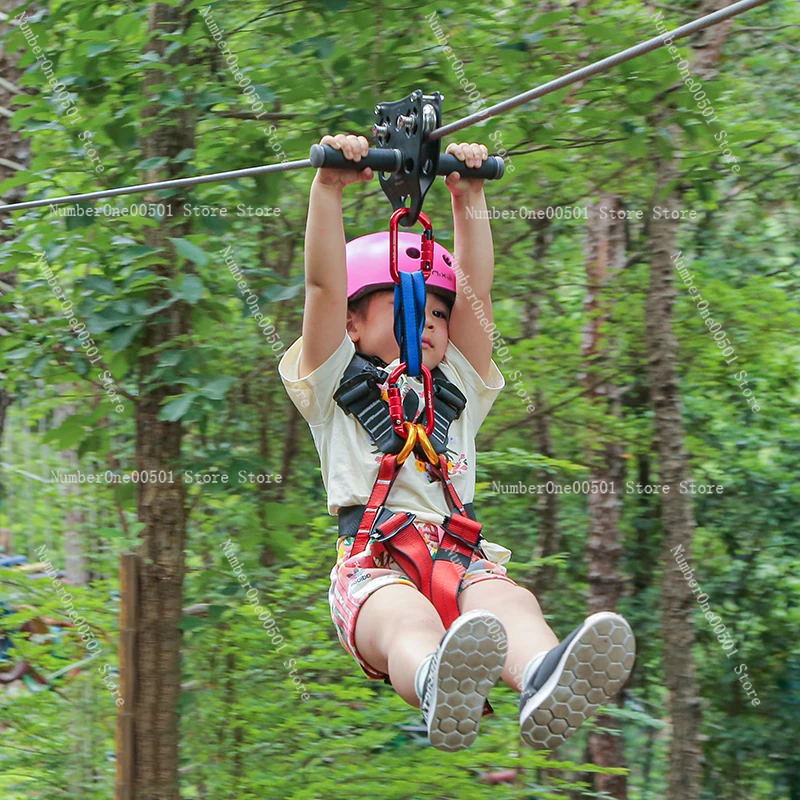 Kids Zipline Kit Playground Pu - Outdoor Adventure Ziplines & Waterfall 评论和价格