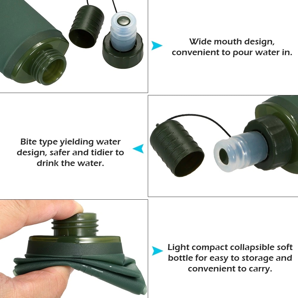 250ml 500ml Foldable Water Bag - Outdoor Adventure Kit 评论和价格