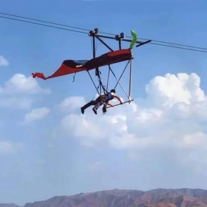 Outdoor Gliding Zipline Swingi - Outdoor Adventure Ziplines & Waterfall 评论和价格
